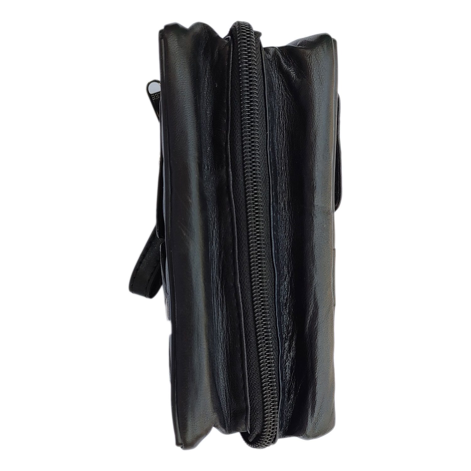 Soft Genuine Leather Black Colour 2 in 1 Waist Bag cum Hand Bag Design No M0001 - Image 7