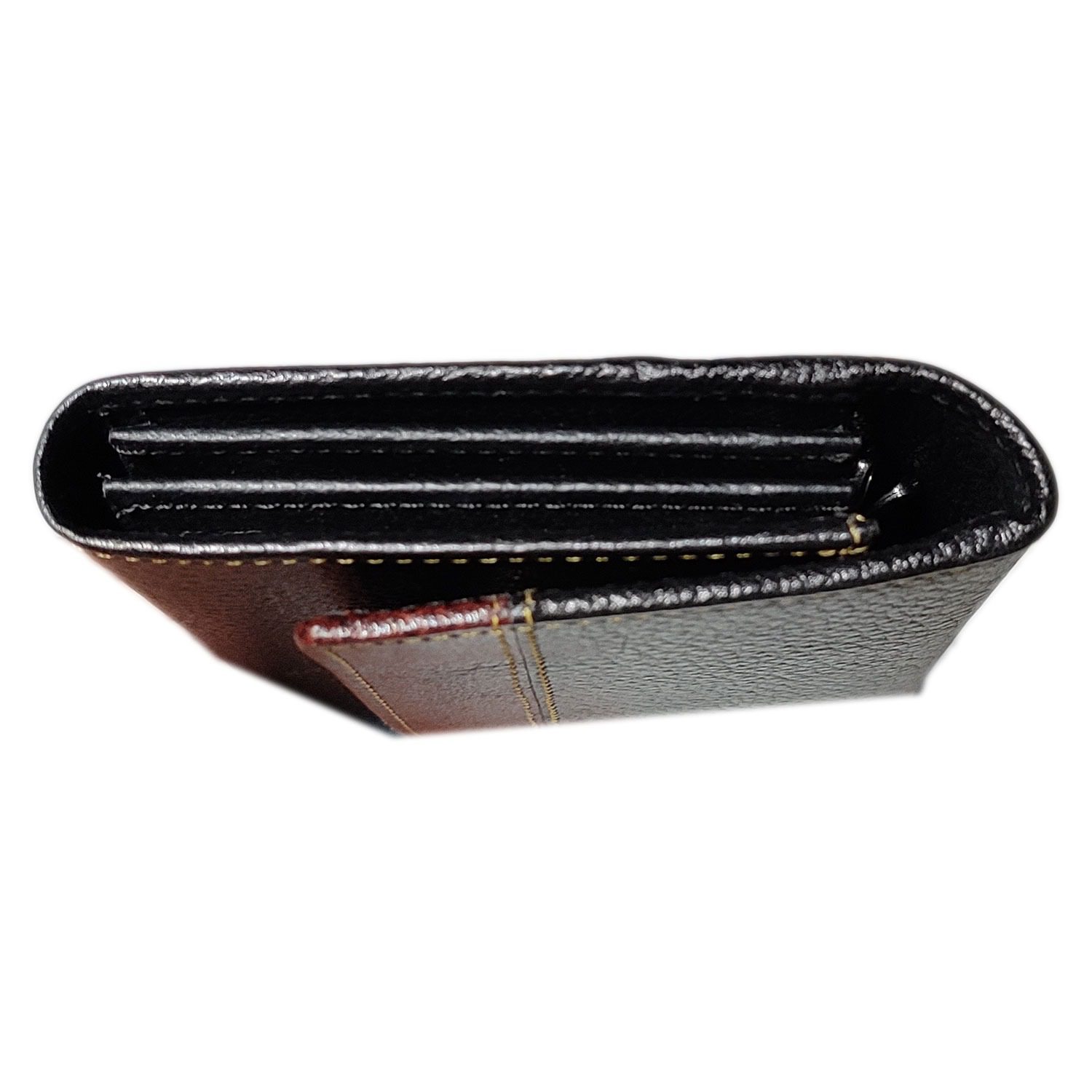 sacculus Casual Ladies Clutch Wallet fancy black purse with Maroon Stripe (Patti) - Image 4