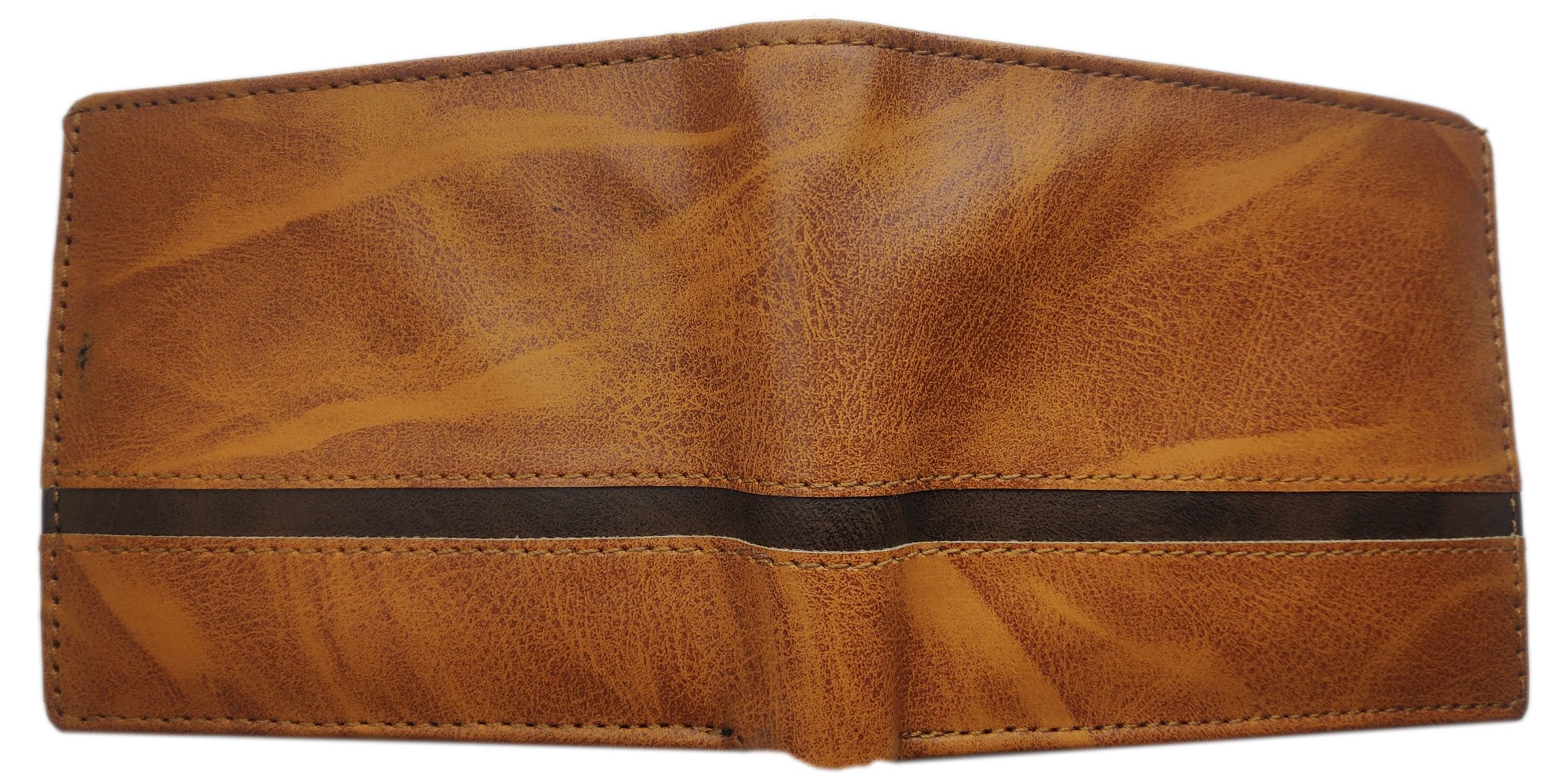 Sacculus wallet for men leather stylish Casual Gents Wallet Tan Color with one Black Stripe Design No A0053, Pack of 1 - Image 7