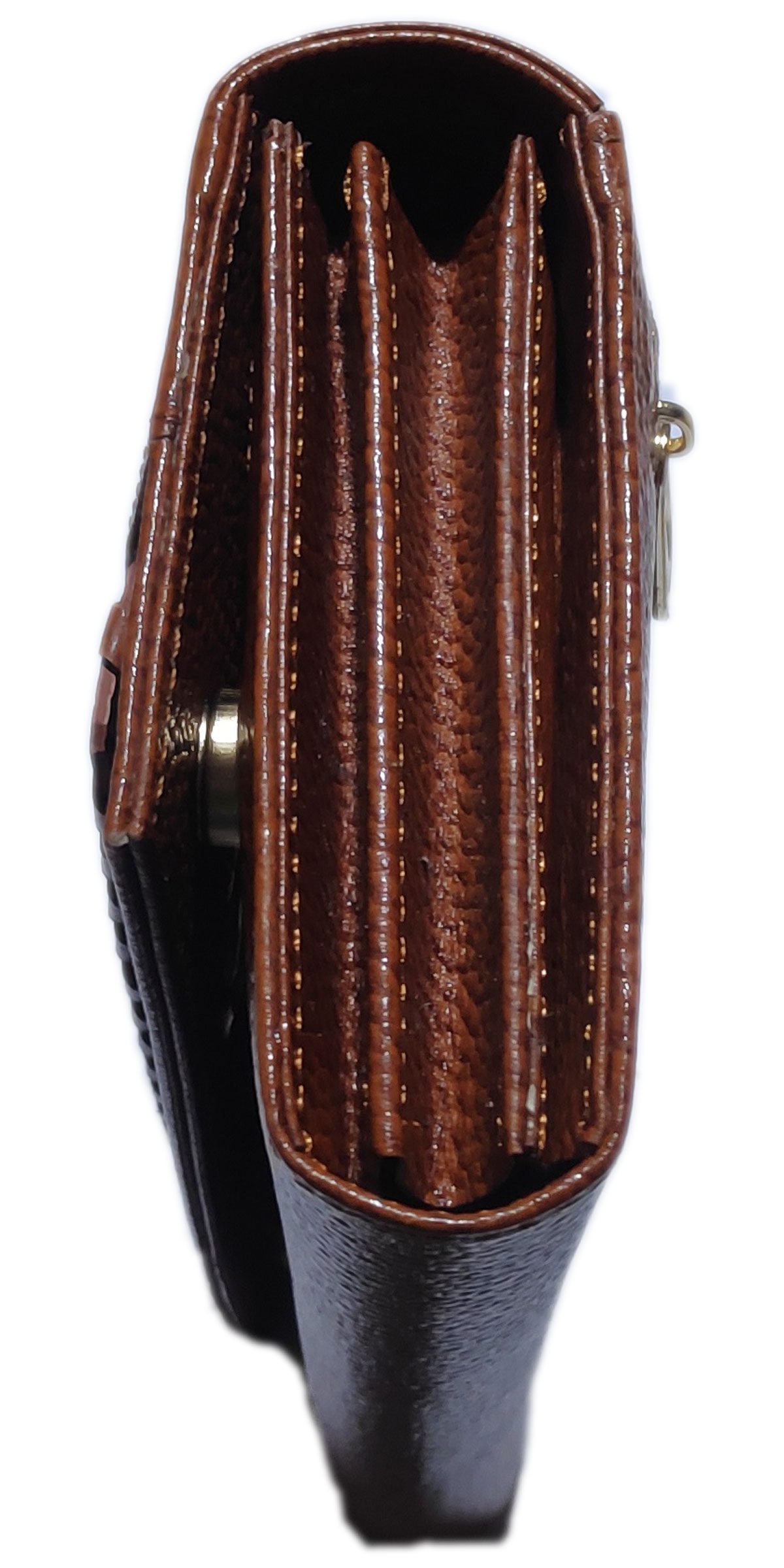 9’’ Ladies Clutch Wallet Genuine Leather TAN colour purse Design no B0056 - Image 3