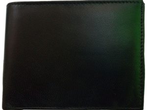 Sacculus® ✔100 % Genuine Leather Casual Gents Wallet Plain Black Color Design No J0002