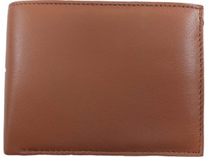 Sacculus ✔100 % Genuine Leather Casual Gents Wallet Plain Design TAN Color Design No J0004 (PACK OF 1)