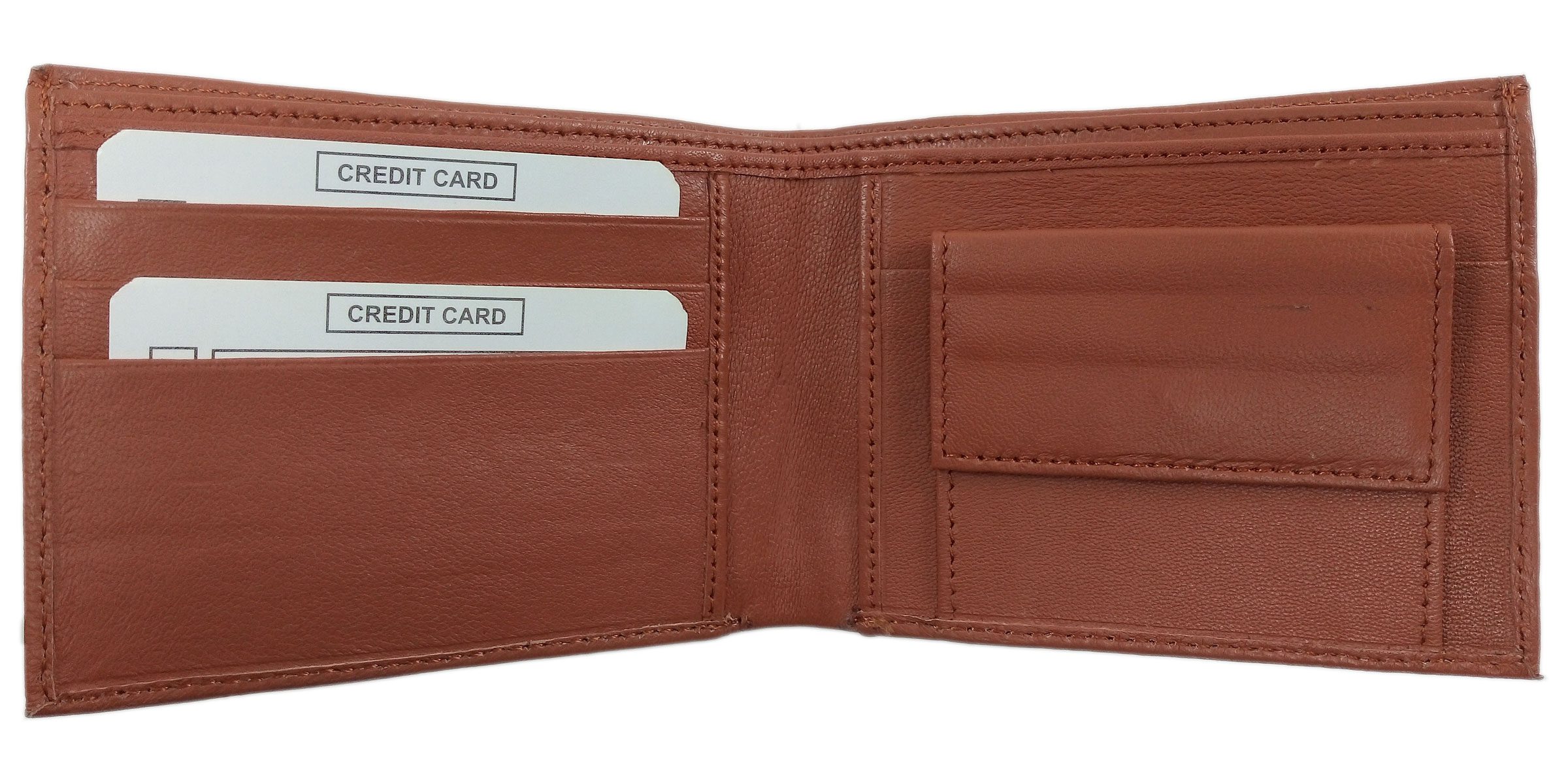 Sacculus ✔100 % Genuine Leather Casual Gents Wallet Plain Design TAN Color Design No J0004 (PACK OF 1) - Image 5