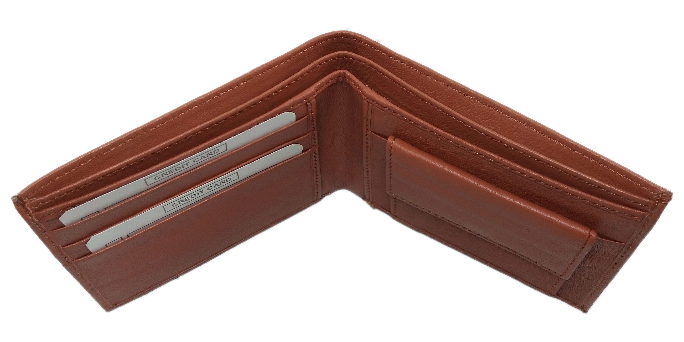 Sacculus ✔100 % Genuine Leather Casual Gents Wallet Plain Design TAN Color Design No J0004 (PACK OF 1) - Image 4